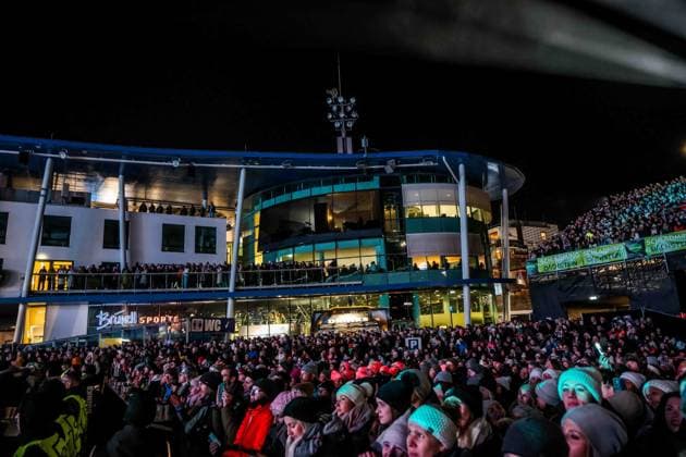 04.12.2025, Schladming, AUT, Unterwegs in Steiermark, Ski Opening 2025, Pressekonferenz, im Bild Backstreet Boys, Feature, Übersicht, Planai Stadion,