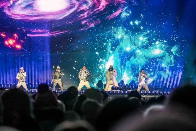 04.12.2025, Schladming, AUT, Unterwegs in Steiermark, Ski Opening 2025, Pressekonferenz, im Bild Backstreet Boys, Feature, Übersicht, Planai Stadion,