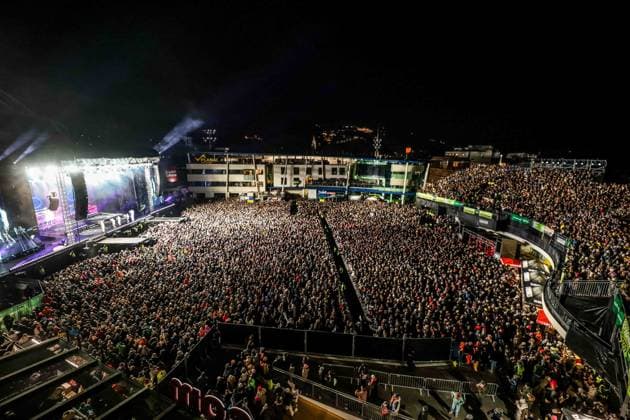 04.12.2025, Schladming, AUT, Unterwegs in Steiermark, Ski Opening 2025, Konzert, im Bild Backstreet Boys, Feature, Übersicht, Planai Stadion,