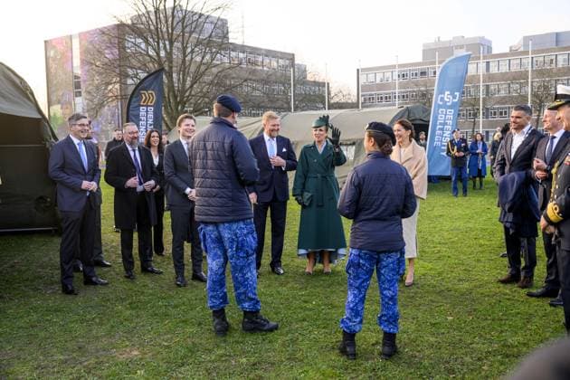 Amsterdam, The Netherlands, 2025-12-11 11:56:31 AMSTERDAM, 11-12-2025, Marineterrein State visit of the President of Finland, Alexander Stubb, to the Netherlands. He is accompanied by his wife, Suzanne Innes-Stubb. At the Marineterrein (MEA), the Royal Couple, the Finnish President, and Mrs. Innes-Stubb will visit the Amsterdam Drone Lab, where they will learn about the use of drones for various civilian purposes, with relevance to the energy and defense sectors. Students and instructors will discuss topics including Defensity College. PHOTO: NLBeeld Patrick van Emst Credit: NL Beeld Patrick van Emst Copyright: xx x