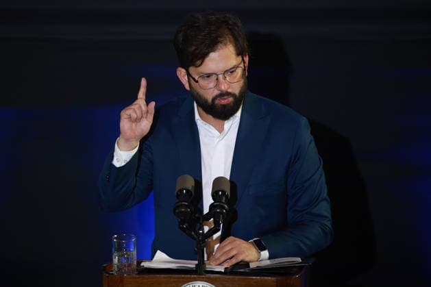 Santiago, December 22, 2025 President Gabriel Boric participates in the inauguration of the National Space Center located in the Cerrillos district Diego Martin Aton Chile, Aton 1113750 jpeg Copyright: DiegoxMartin
