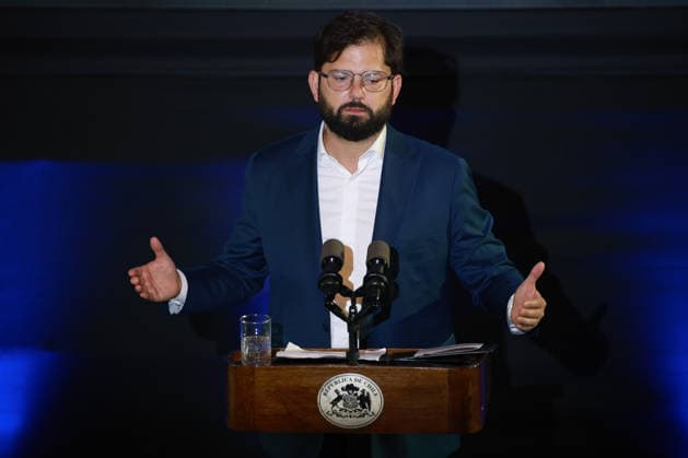 Santiago, December 22, 2025 President Gabriel Boric participates in the inauguration of the National Space Center located in the Cerrillos district Diego Martin Aton Chile, Aton 1113752 jpeg Copyright: DiegoxMartin