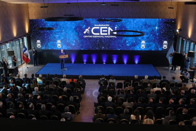 Santiago, December 22, 2025 President Gabriel Boric participates in the inauguration of the National Space Center located in the Cerrillos district Diego Martin Aton Chile, Aton 1113798 jpeg Copyright: DiegoxMartin