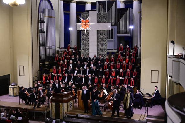 Johann Sebastian Bach Weihnachtsoratorium Kantaten 4 bis 6, Bachchor Görlitz, Neue Lausitzer Philharmonie, Leitung KMD Reinhard Seeliger, Orgel: Katy von Ramin, Solisten: Liudmila Lokaichuk, Annekathrin Laabs, Timo Rößner, Christian Henneberg, Mareike Riechen, Kreuzkirche. Görlitz, 05.01.2026 Copyright: xMatthiasxWehnertx