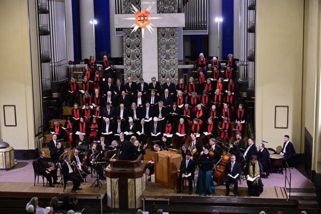 Johann Sebastian Bach Weihnachtsoratorium Kantaten 4 bis 6, Bachchor Görlitz, Neue Lausitzer Philharmonie, Leitung KMD Reinhard Seeliger, Orgel: Katy von Ramin, Solisten: Liudmila Lokaichuk, Annekathrin Laabs, Timo Rößner, Christian Henneberg, Mareike Riechen, Kreuzkirche. Görlitz, 05.01.2026 Copyright: xMatthiasxWehnertx
