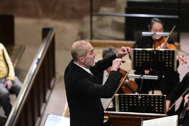 Johann Sebastian Bach Weihnachtsoratorium Kantaten 4 bis 6, Bachchor Görlitz, Neue Lausitzer Philharmonie, Leitung KMD Reinhard Seeliger, Orgel: Katy von Ramin, Solisten: Liudmila Lokaichuk, Annekathrin Laabs, Timo Rößner, Christian Henneberg, Mareike Riechen, Kreuzkirche. Görlitz, 05.01.2026 Copyright: xMatthiasxWehnertx