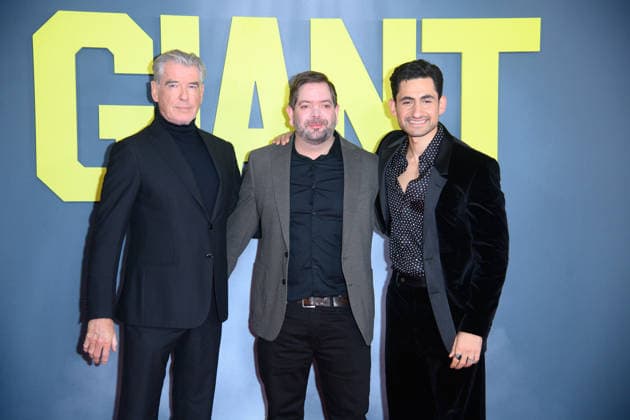 Giant UK Gala Screening Arrivals at Picturehouse Central, London, UK - 7 January 2026 (L-R) - Pierce Brosnan, Director Rowan Athale and Amir El-Masry attends The Giant UK Gala Screening at Picturehouse Central, London, England, UK on Wednesday 7 January, 2026., Credit:Justin Ng Avalon UK, England, London, Picturehouse Central Copyright: xJustinxNgx xAvalonx 1064088757