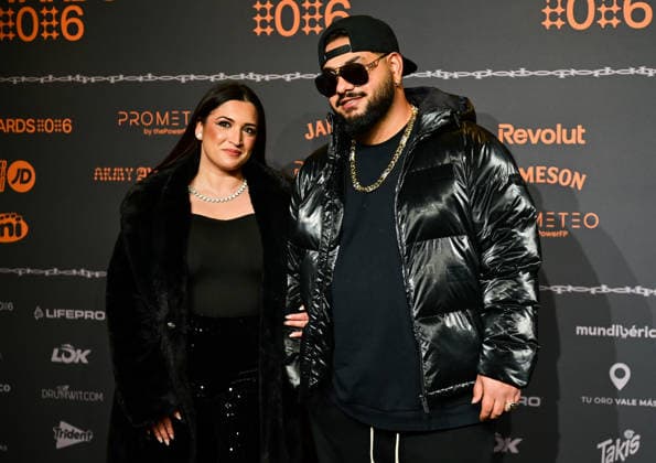 January 10, 2026, Madrid, Madrid, SPAIN: Content creators and guests pose on the black carpet during the third edition of the Army Awards, held on Saturday, January 10, at the Madrid Arena in Madrid. Known as the â€oeinternet anti-awards,†the ceremony honors the most viral moments, trends, and personalities from social media over the past year in a script-free gala hosted by Ceciarmy and Santiago Segura. In the image Daviles De Nobelda Madrid SPAIN - ZUMAz108 20260110_znp_z108_078 Copyright: xRichardxZubelzux