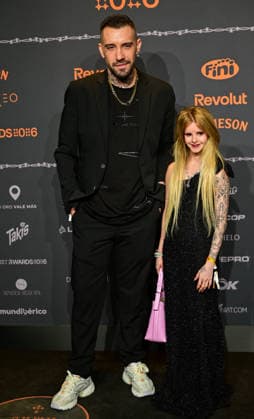 January 10, 2026, Madrid, Madrid, SPAIN: Content creators and guests pose on the black carpet during the third edition of the Army Awards, held on Saturday, January 10, at the Madrid Arena in Madrid. Known as the â€oeinternet anti-awards,†the ceremony honors the most viral moments, trends, and personalities from social media over the past year in a script-free gala hosted by Ceciarmy and Santiago Segura. In the image Joso Acosta and Ruth Madrid SPAIN - ZUMAz108 20260110_znp_z108_084 Copyright: xRichardxZubelzux