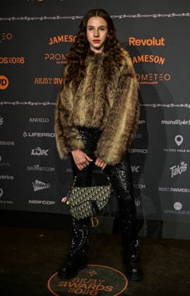 January 10, 2026, Madrid, Madrid, SPAIN: Content creators and guests pose on the black carpet during the third edition of the Army Awards, held on Saturday, January 10, at the Madrid Arena in Madrid. Known as the â€oeinternet anti-awards,†the ceremony honors the most viral moments, trends, and personalities from social media over the past year in a script-free gala hosted by Ceciarmy and Santiago Segura. In the image Anastasia Madrid SPAIN - ZUMAz108 20260110_znp_z108_099 Copyright: xRichardxZubelzux
