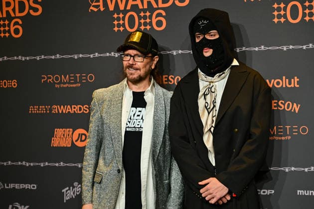 January 10, 2026, Madrid, Madrid, SPAIN: Content creators and guests pose on the black carpet during the third edition of the Army Awards, held on Saturday, January 10, at the Madrid Arena in Madrid. Known as the â€oeinternet anti-awards,†the ceremony honors the most viral moments, trends, and personalities from social media over the past year in a script-free gala hosted by Ceciarmy and Santiago Segura. Madrid SPAIN - ZUMAz108 20260110_znp_z108_119 Copyright: xRichardxZubelzux