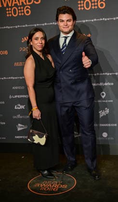 January 10, 2026, Madrid, Madrid, SPAIN: Content creators and guests pose on the black carpet during the third edition of the Army Awards, held on Saturday, January 10, at the Madrid Arena in Madrid. Known as the â€oeinternet anti-awards,†the ceremony honors the most viral moments, trends, and personalities from social media over the past year in a script-free gala hosted by Ceciarmy and Santiago Segura. In the image Isaac So¡nchez Madrid SPAIN - ZUMAz108 20260110_znp_z108_144 Copyright: xRichardxZubelzux