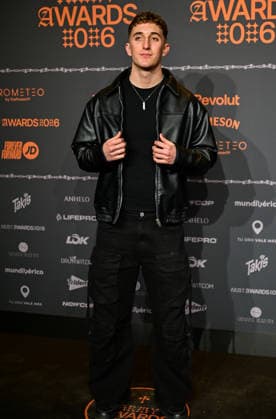 January 10, 2026, Madrid, Madrid, SPAIN: Content creators and guests pose on the black carpet during the third edition of the Army Awards, held on Saturday, January 10, at the Madrid Arena in Madrid. Known as the â€oeinternet anti-awards,†the ceremony honors the most viral moments, trends, and personalities from social media over the past year in a script-free gala hosted by Ceciarmy and Santiago Segura. In the image Jonata Madrid SPAIN - ZUMAz108 20260110_znp_z108_199 Copyright: xRichardxZubelzux