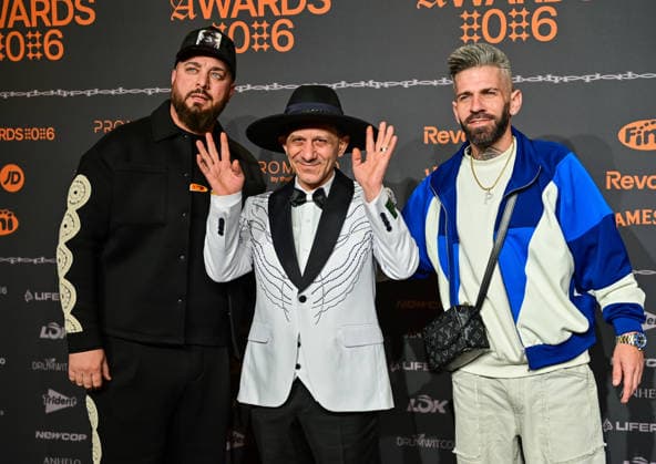 January 10, 2026, Madrid, Madrid, SPAIN: Content creators and guests pose on the black carpet during the third edition of the Army Awards, held on Saturday, January 10, at the Madrid Arena in Madrid. Known as the â€oeinternet anti-awards,†the ceremony honors the most viral moments, trends, and personalities from social media over the past year in a script-free gala hosted by Ceciarmy and Santiago Segura. In the image Falillo Madrid SPAIN - ZUMAz108 20260110_znp_z108_205 Copyright: xRichardxZubelzux