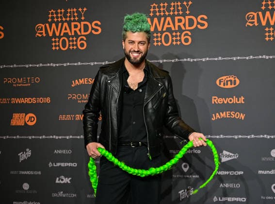 January 10, 2026, Madrid, Madrid, SPAIN: Content creators and guests pose on the black carpet during the third edition of the Army Awards, held on Saturday, January 10, at the Madrid Arena in Madrid. Known as the â€oeinternet anti-awards,†the ceremony honors the most viral moments, trends, and personalities from social media over the past year in a script-free gala hosted by Ceciarmy and Santiago Segura. In the image Javi Hoyos Madrid SPAIN - ZUMAz108 20260110_znp_z108_207 Copyright: xRichardxZubelzux