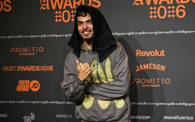 January 10, 2026, Madrid, Madrid, SPAIN: Content creators and guests pose on the black carpet during the third edition of the Army Awards, held on Saturday, January 10, at the Madrid Arena in Madrid. Known as the â€oeinternet anti-awards,†the ceremony honors the most viral moments, trends, and personalities from social media over the past year in a script-free gala hosted by Ceciarmy and Santiago Segura. In the image balalaclavx Madrid SPAIN - ZUMAz108 20260110_znp_z108_208 Copyright: xRichardxZubelzux
