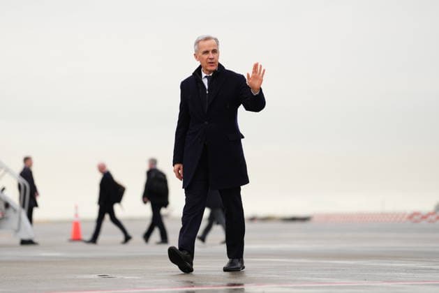 January 13, 2021, Richmond, Bc, Canada: Prime Minister Mark Carney departs Vancouver International Airport, in Richmond, B.C., on Tuesday, Jan. 13, 2026, on a nine-day trip to China, Qatar and Switzerland. Richmond Canada - ZUMAc35_ 20210113_zaf_c35_169 Copyright: xSeanxKilpatrickx
