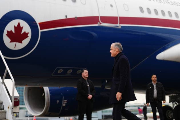 January 13, 2021, Richmond, Bc, Canada: Prime Minister Mark Carney departs Vancouver International Airport, in Richmond, B.C., on Tuesday, Jan. 13, 2026, on a nine-day trip to China, Qatar and Switzerland. Richmond Canada - ZUMAc35_ 20210113_zaf_c35_176 Copyright: xSeanxKilpatrickx
