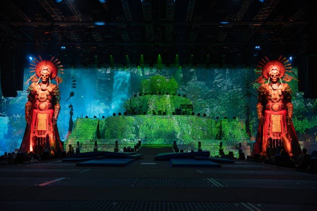 DJ BoBo, Europa Park Arena, The Great Adventure, Konzert, 15 Januar, Europa Park Rust, Eurodance, Live Show, spektakuläre Bühne, Lichteffekte, Tänzer, Choreografie, Hits, Fans, ausverkauft, Tourstart, Multimedia Show, VR Erlebnis, Popkultur, Entertainment, Live Event, Musikshow, Eventbranche, Showpremiere, Familienevent, Winterevent, Symbolfoto für Konzerte, Tourneen, Großevents, Festivalfeeling, Fanbegeisterung, Bühnenperformance, moderne Showtechnik Rust Europa Park Baden-Württemberg Deutschland Copyright: xFINLEYxMÖRCHx