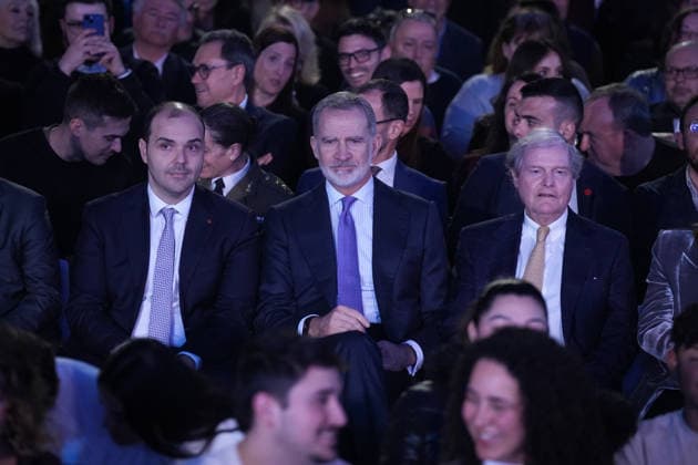 The King presides over the ceremony of Proclamation of the Princess of Girona Social 2026 Award King Felipe VI c together with the Minister of the Presidency, Albert Dalmau c i , and the President of the Princess of Girona Foundation, Francisco Belil c d , during the ceremony of Proclamation of the Princess of Girona Social 2026 Award, the inaugural event of the Talent Tour 2026, on February 3, 2026, in Sant Boi de Llobregat, Barcelona, Cataluna Spain The Talent Tour 2026, promoted by the Princess of Girona Foundation, has started its program this Monday, with the first stop in the Baix Llobregat region, and will also have activities in Gavà, Viladecans and Castelldefels to highlight local talent 03 FEBRUARY 2026 KING PRINCESS OF GIRONA SO Copyright: xDavidxZorrakinox 7263524