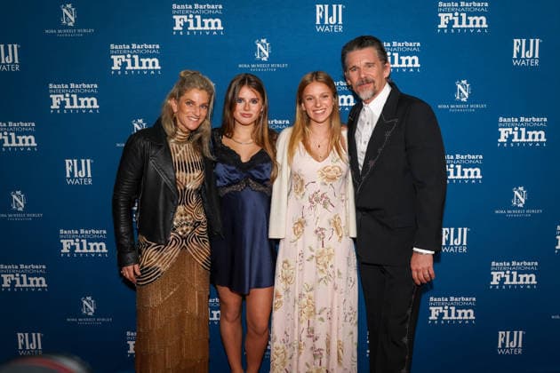 The 41st Santa Barbara International Film Festival at the Arlington Theater, Santa Barbara, USA, Friday 6 February 2026. Actor and Oscar nominee for best actor, Ethan Hawke along with wife Ryan Shawhuges Hawke and two daughters Indiana and Clementine attend the 41st Santa Barbara International Film Festival to receive the American Riviera Award at the Arlington Theater in Santa Barbara, USA, Friday, 6 February 2026., Credit:JERRY PEREZ Avalon USA, California, Santa Barbara Copyright: xJERRYxPEREZx xAvalonx 1072737083