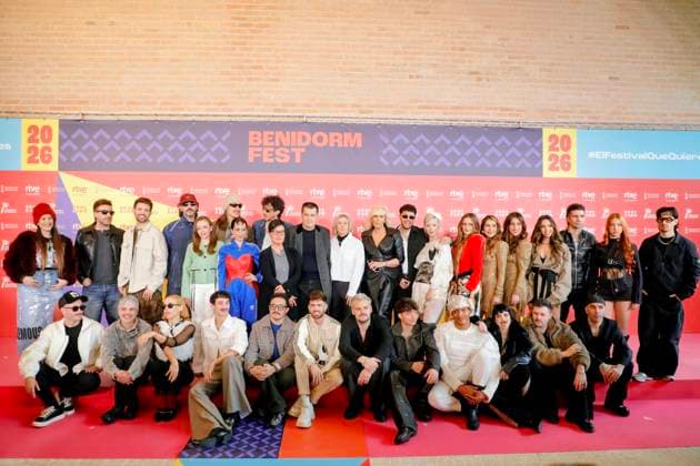 Press conference with the 18 artists of Benidorm Fest 2026 The 18 artists of Benidorm Fest 2026 pose after a press conference, at the Mirador del Castillo, on February 9, 2026, in Benidorm, Alicante, Valencian Community Spain After the welcome party last Saturday, February 7, today officially starts the week of Benidorm Fest 2026, six days in which the two semi-finals will be held on February 10 and 12 and the final on February 14, 2026 In addition to the three galas, the programming of the sixth edition of the festival includes rehearsals, press conferences and pre and post galas programs 09 FEBRUARY 2026 Joaquí Benidorm, Alicante, Comunidad Va Benidorm, Alicante, Comunidad Va Spain Copyright: xJoaquinxReinax 7276944