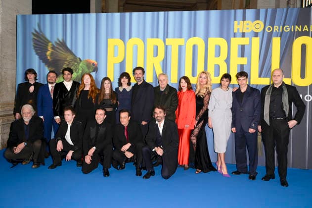 Davide Mancini, Federica Fracassi, Gaia Fortini, Romana Maggiora Vergano, Fabrizio Gifuni, Marco Bellocchio, Barbora Bobulova, Valeria Marini, Irene Maiorino, Alessandro Fella, Fausto Russo Alesi, Tommaso Ragno, Gianmaria Martini, Gennaro Apicella, Lino Musella, Pier Giorgio Bellocchio u.a. bei der Premiere der HBO Max-Serie Portobello im Space Cinema Moderno. Rom, 10.02.2026