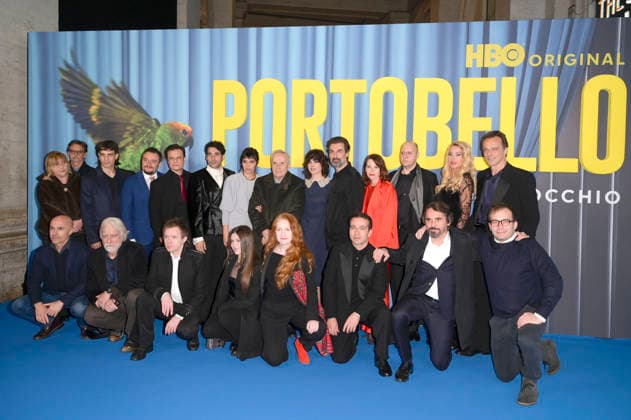 Davide Mancini, Federica Fracassi, Gaia Fortini, Romana Maggiora Vergano, Fabrizio Gifuni, Marco Bellocchio, Barbora Bobulova, Valeria Marini, Irene Maiorino, Alessandro Fella, Fausto Russo Alesi, Tommaso Ragno, Gianmaria Martini, Gennaro Apicella, Lino Musella, Pier Giorgio Bellocchio u.a. bei der Premiere der HBO Max-Serie Portobello im Space Cinema Moderno. Rom, 10.02.2026