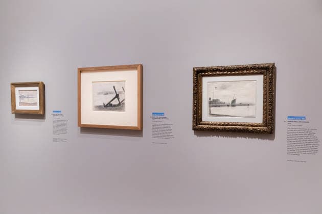 George Seurat Seurat and the Sea exhibition at the Courtauld Gallery in London, UK 12 February 2026 Study for Gravelines, an Evening, Study for The Channel of Gravelines, Evening and Gravelines, an Evening by George Seurat on display at The Courtauld Gallery in London, UK, on 12 February 2026, as part of the exhibition Seurat and the Sea, devoted to the artist™s seascapes., Credit:Pete Speller Avalon Copyright: xPetexSpellerx xAvalonx 1074378045