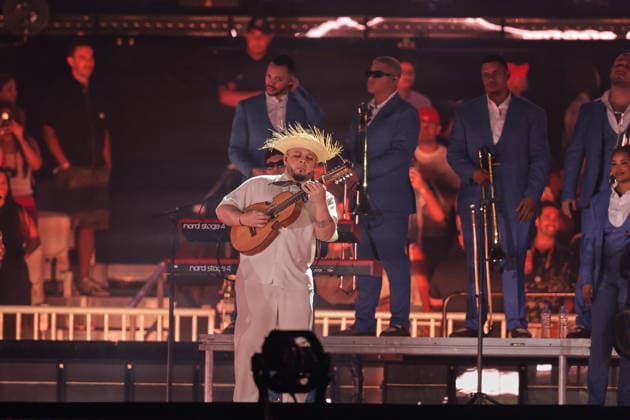 Bad Bunny performs first Buenos Aires concert of world tour BUENOS AIRES, ARGENTINA - FEBRUARY 13: Puerto Rican singer Bad Bunny performs during the first of his three scheduled shows at Estadio Monumental in Buenos Aires, Argentina, as part of his Debi Tirar Mas Fotos world tour, in Buenos Aires, Argentina on February 13, 2026. The artist arrived in Argentina following a high-profile appearance at the Super Bowl, where he delivered strong criticism of US policies, and after winning a Grammy Award, becoming the first Spanish-language album to receive the Album of the Year honor. The concert drew tens of thousands of fans, marking one of the most anticipated musical events of the year in the Argentine capital. Luciano Gonzalez Anadolu Bu Copyright: x2026xAnadoluxLucianoxGonzalezx
