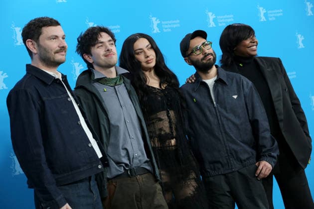 February 14, 2026, Berlin, Germany: (from left) Michael Stutz, Aidan Zamiri, Charli XCX, David Hinojosa, and Jacqueline Lyanga pose for photographers at the photo call for the film The Moment during the the 76th Berlin International Film Festival (Berlinale), which is Europe s first major film festival of the year, in Berlin. The festival runs from February 12 to 22, 2026. Berlin Germany - ZUMAf146 20260214_zip_f146_075 Copyright: xRouzbehxFouladix