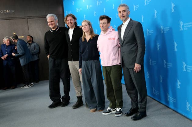 February 20, 2026, Berlin, Germany: (L-R) US cinematographer Sam Levy, English producer Leopold Hughes, US producer Katie McNeill, US actor and director Noah Segan, and US actor John Turturro pose for photographers at the photo call for The Only Living Pickpocket in New York presented in the Berlinale Special Gala at the 76th Berlin International Film Festival (Berlinale), Europe s first major film festival of the year, at the Grand Hyatt Hotel in Berlin. The festival runs from February 12 to 22, 2026. Berlin Germany - ZUMAf146 20260220_zip_f146_038 Copyright: xRouzbehxFouladix