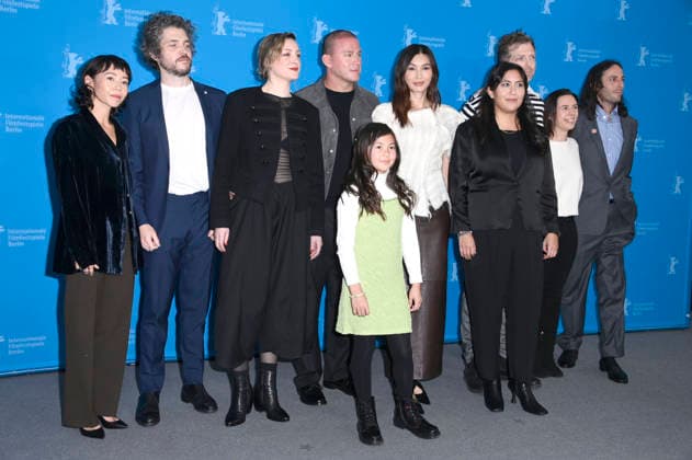 Syra McCarthy, Philip Ettinger, Eleanore Pienta, Channing Tatum, Mason Reeves, Gemma Chan, Beth de Araujo, Miles Ross, Josh Peters, Marina Stabile und David Kaplan beim Photocall zum Kinofilm Josephine auf der Berlinale 2026 76. Internationale Filmfestspiele Berlin im Hotel Grand Hyatt. Berlin, 20.02.2026