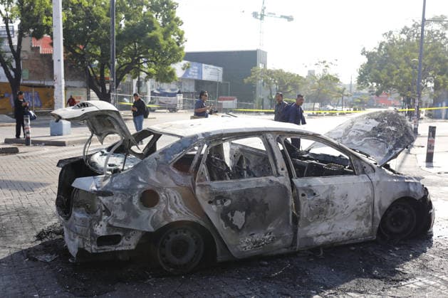 Mexican cartel leader El Mencho killed in military operation GUADALAJARA, JALISCO, MEXICO - FEBRUARY 22: A view of the site where Mexican Army troops killed Nemesio Oseguera Cervantes, known as El Mencho, leader of the Cartel Jalisco Nueva Generacion (Jalisco New Generation), during a federal operation in Guadalajara, Jalisco, Mexico on February 22, 2026. Earlier in the day, armed men blocked several highways in the western state of Jalisco, setting vehicles and trucks on fire in response to the federal security operation in the region Stringer Anadolu Guadalajara Mexico. Editorial use only. Please get in touch for any other usage. Copyright: x2026xAnadoluxStringerx