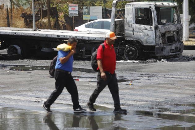 Mexican cartel leader El Mencho killed in military operation GUADALAJARA, JALISCO, MEXICO - FEBRUARY 22: A view of the site where Mexican Army troops killed Nemesio Oseguera Cervantes, known as El Mencho, leader of the Cartel Jalisco Nueva Generacion (Jalisco New Generation), during a federal operation in Guadalajara, Jalisco, Mexico on February 22, 2026. Earlier in the day, armed men blocked several highways in the western state of Jalisco, setting vehicles and trucks on fire in response to the federal security operation in the region Stringer Anadolu Guadalajara Mexico. Editorial use only. Please get in touch for any other usage. Copyright: x2026xAnadoluxStringerx