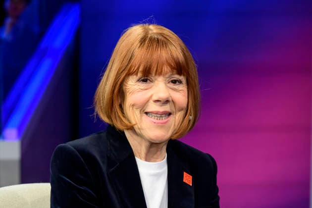 GER, Berlin, studio, guest on - maischberger, political talk show, TV, format, with host - Sandra Maischberger, Das Erste, from Adlershof - at Studio 20, pictured from left: Gisele Pelicot, pre recording, February 25, 2026, Copyright: HMBxMedia UwexKoch