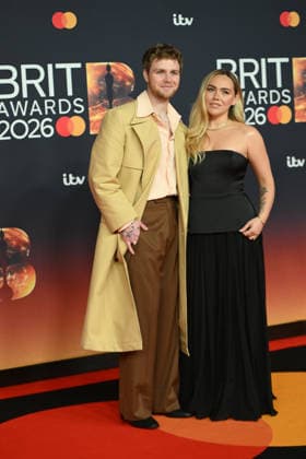 The BRIT Awards 2026, Co-op Live, Manchester, UK, 28 February 2026. Alex Warren and Kouvr Annon at The BRIT Awards 2026, Co-op Live, Manchester, UK, 28 February 2026., Credit:Tina Korhonen Avalon United Kingdom, Manchester Copyright: xTinaxKorhonenx xAvalonx 1079014230