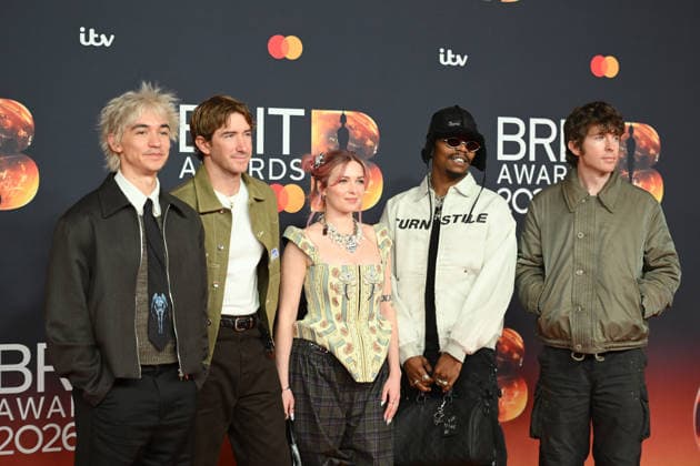 The BRIT Awards 2026, Co-op Live, Manchester, UK, 28 February 2026. Daniel Fang, Pat McCrory, Brendan Yates, Meg Mills and Franz Lyons at The BRIT Awards 2026, Co-op Live, Manchester, UK, 28 February 2026., Credit:Tina Korhonen Avalon United Kingdom, Manchester Copyright: xTinaxKorhonenx xAvalonx 1079044414