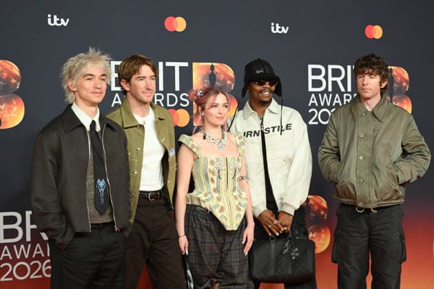 The BRIT Awards 2026, Co-op Live, Manchester, UK, 28 February 2026. Daniel Fang, Pat McCrory, Franz Lyons, Meg Mills and Brendan Yates at The BRIT Awards 2026, Co-op Live, Manchester, UK, 28 February 2026., Credit:Tina Korhonen Avalon United Kingdom, Manchester Copyright: xTinaxKorhonenx xAvalonx 1079044420