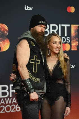 The BRIT Awards 2026, Co-op Live, Manchester, UK, 28 February 2026. Zakk Wylde ad Barbaranne Wylde at The BRIT Awards 2026, Co-op Live, Manchester, UK, 28 February 2026., Credit:Tina Korhonen Avalon United Kingdom, Manchester Copyright: xTinaxKorhonenx xAvalonx 1079047809