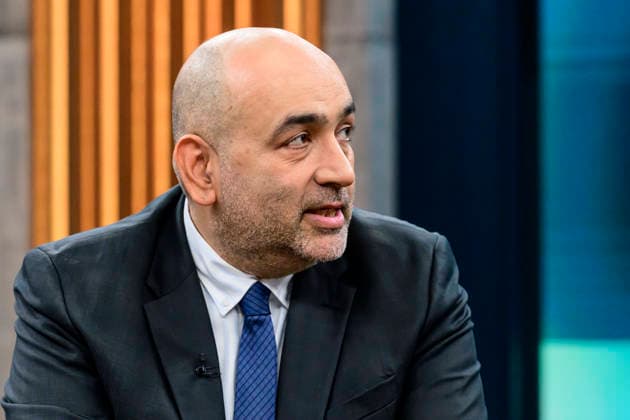 In the picture, from left: Omid Nouripour, Vice President of the German Bundestag, Alliance 90 The Greens, GER, Berlin, studio, guest on Caren Miosga s political talk show, TV, format, with presenter, Das Erste, from Adlershof at Studio 20, topic: War in the Middle East will the regime in Iran now fall?, March 1, 2026 Copyright: HMBxMedia UwexKoch