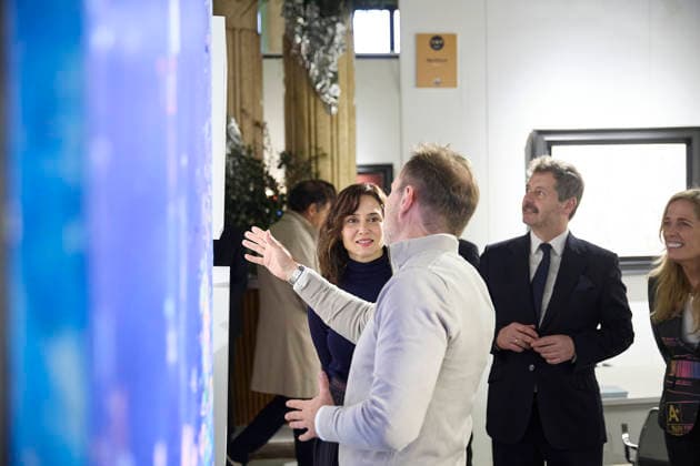 Ayuso inaugurates the IX Salón de Arte Moderno The president of the Community of Madrid, Isabel Díaz Ayuso i , accompanied by the Minister of Culture, Tourism and Sports of the Community of Madrid, Mariano de Paco d , participates in the inauguration of the IX Salón de Arte Moderno SAM 2026 , at the Salón de Baile del Círculo de Bellas Artes, on March 4, 2026, in Madrid Spain The show, The exhibition, which can be visited from March 8, has established itself as the second most visited fair of Madrid Art Week, after ARCO, with more than 11,000 visitors in its last edition. Its uniqueness lies in the format inspired by the old Parisian salons close, informative and educational, where dealers and experts share with the public the context and Copyright: xJesusxHellinx 7337435