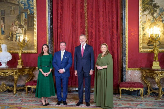 March 5, 2026, Madrid, Madrid, Spain: King Felipe VI of Spain, Queen Letizia of Spain, Guillaume V, Grand Duke of Luxembourg, Stephanie Marie Claudine Christine de Lannoy, Grand Duchess of Luxembourg attends a Oficial Lunch at Royal Palace on March 5, 2026 in Madrid, Spain Madrid Spain - ZUMAg15_ 20260305_zaf_g15_063 Copyright: xJackxAbuinx