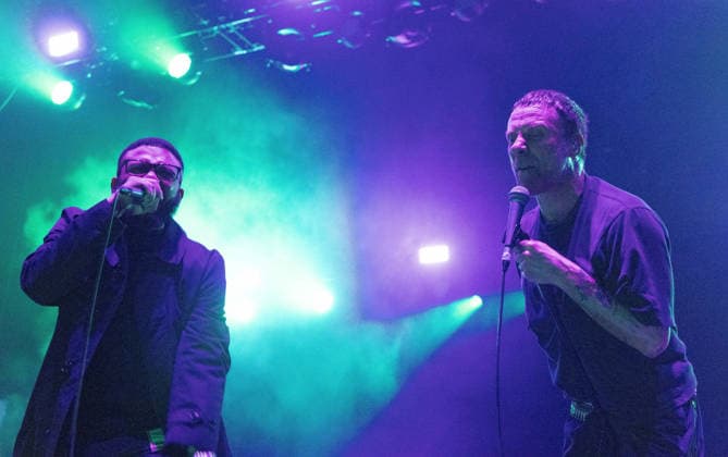 PUNK BAND Sleaford Mods AT BRIXTON ACADEMY LONDON awards 7 03 26 Gwendoline Christie live on stage for one night only along with Sue Tompkins, Orbital and Heartworms PUNK BAND Sleaford Mods AT BRIXTON ACADEMY LONDON awards 7 03 26 Jason Williamson and Andrew Fearn Gwendoline Christie live on stage for one night only along with Sue Tompkins, Orbital and Heartworms Originally started as the solo project of Jason Williamson in 2006, he put out two albums before recruiting Andrew Fern in 2009, becoming the duo we know today. Since then, they have gained a cult following across the UK and beyond, putting out a further 10 albums including, most recently, UK Grim in 2023. Their new album, The Demise Of Planet X™, is set to a Copyright: xRogerxAlarconx xAvalonx 1080976936