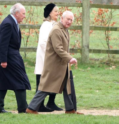 King Charles III attended the Sunday morning service at St. Mary Magdalene church in Sandringham today. It is still not known whether he has seen his brother Andrew Mountbatten-Windsor, who is currently staying at Wood Farm on the Sandringham estate, whilst he has been here. Mountbatten-Windsor was arrested last week, and taken to Aylsham police station before being released under investigation, and returning to Wood Farm. Andrew Mountbatten-Windsor, formerly Prince Andrew The Duke of York, has previously denied any wrongdoing in relation to sex offender Jeffrey Epstein. King Charles III, Sandringham, Norfolk, on 8th March, 2026 .
