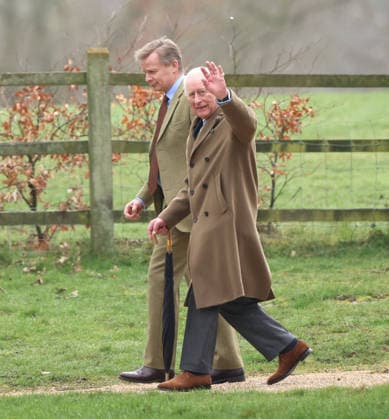 King Charles III attended the Sunday morning service at St. Mary Magdalene church in Sandringham today. It is still not known whether he has seen his brother Andrew Mountbatten-Windsor, who is currently staying at Wood Farm on the Sandringham estate, whilst he has been here. Mountbatten-Windsor was arrested last week, and taken to Aylsham police station before being released under investigation, and returning to Wood Farm. Andrew Mountbatten-Windsor, formerly Prince Andrew The Duke of York, has previously denied any wrongdoing in relation to sex offender Jeffrey Epstein. King Charles III, Sandringham, Norfolk, on 8th March, 2026 .