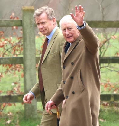 King Charles III attended the Sunday morning service at St. Mary Magdalene church in Sandringham today. It is still not known whether he has seen his brother Andrew Mountbatten-Windsor, who is currently staying at Wood Farm on the Sandringham estate, whilst he has been here. Mountbatten-Windsor was arrested last week, and taken to Aylsham police station before being released under investigation, and returning to Wood Farm. Andrew Mountbatten-Windsor, formerly Prince Andrew The Duke of York, has previously denied any wrongdoing in relation to sex offender Jeffrey Epstein. King Charles III, Sandringham, Norfolk, on 8th March, 2026 .