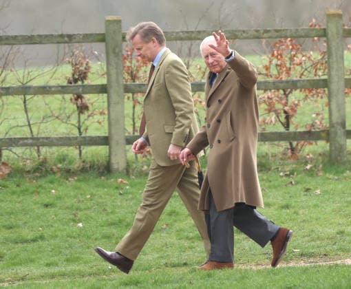 King Charles III attended the Sunday morning service at St. Mary Magdalene church in Sandringham today. It is still not known whether he has seen his brother Andrew Mountbatten-Windsor, who is currently staying at Wood Farm on the Sandringham estate, whilst he has been here. Mountbatten-Windsor was arrested last week, and taken to Aylsham police station before being released under investigation, and returning to Wood Farm. Andrew Mountbatten-Windsor, formerly Prince Andrew The Duke of York, has previously denied any wrongdoing in relation to sex offender Jeffrey Epstein. King Charles III, Sandringham, Norfolk, on 8th March, 2026 .