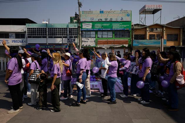 March 8, 2026, ChimalhuacaN, State Of Mexico, Mexico: Mothers and relatives of victims of disappearance and femicide participated in a ritual at the four points beneath the statue of the Chimalli Warrior, marching to the municipal seat of Chimalhuacan in the State of Mexico to demand justice and punishment for the perpetrators, on the occasion of International Women s Day in Mexico. According to the United Nations, International Women s Day is commemorated in many countries around the world. When women from all continents, often separated by national borders and ethnic, linguistic, cultural, economic and political differences, come together on this day, they can contemplate a tradition of no less than ninety years of struggle for equality - ZUMAs197 20260308_aaa_s197_591 Copyright: xGerardoxVieyrax