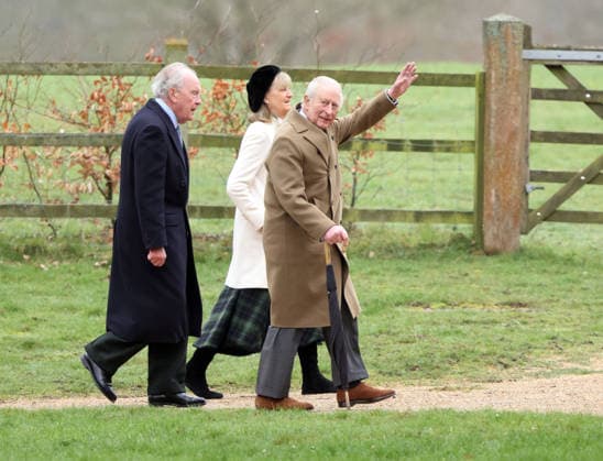 King Charles III attended the Sunday morning service at St. Mary Magdalene church in Sandringham today. It is still not known whether he has seen his brother Andrew Mountbatten-Windsor, who is currently staying at Wood Farm on the Sandringham estate, whilst he has been here. Mountbatten-Windsor was arrested last week, and taken to Aylsham police station before being released under investigation, and returning to Wood Farm. Andrew Mountbatten-Windsor, formerly Prince Andrew The Duke of York, has previously denied any wrongdoing in relation to sex offender Jeffrey Epstein. King Charles III, Sandringham, Norfolk, on 8th March, 2026 .